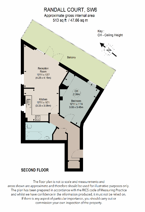 1 bedroom flat for sale - floorplan