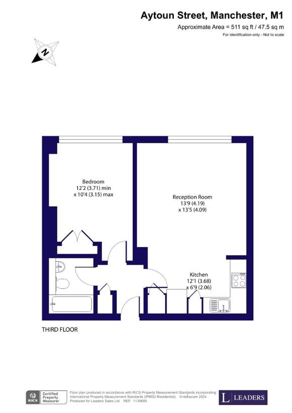 1 bedroom flat for sale - floorplan