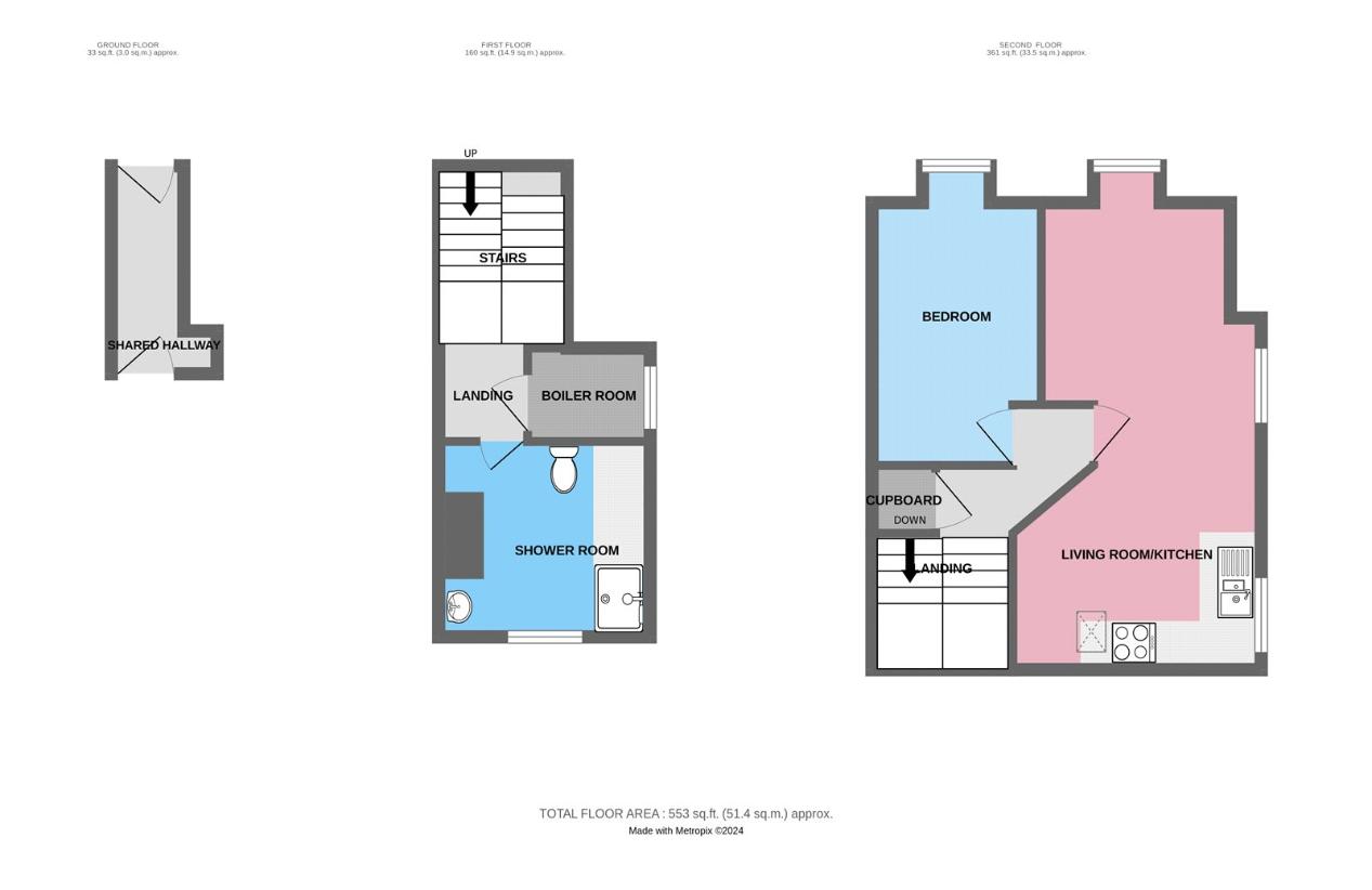 1 bedroom flat for sale - floorplan