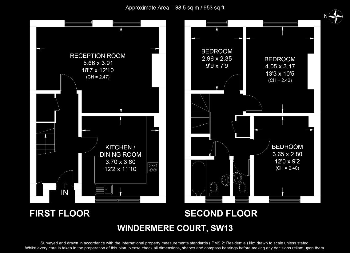 3 bedroom flat for sale - floorplan