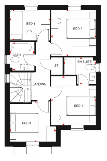 4 bedroom detached house for sale - floorplan