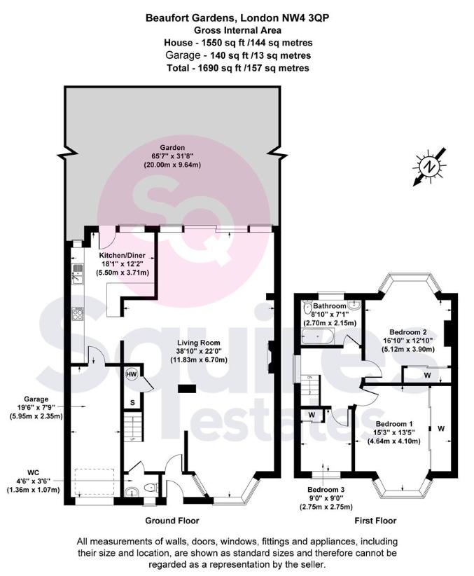 3 bedroom detached house for sale - floorplan