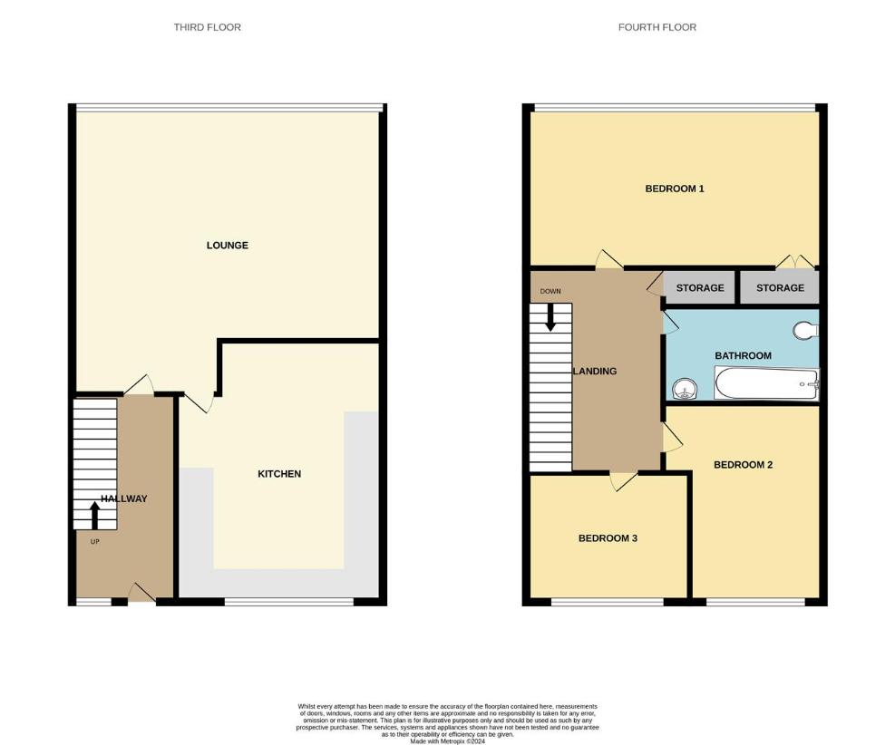 3 bedroom flat for sale - floorplan