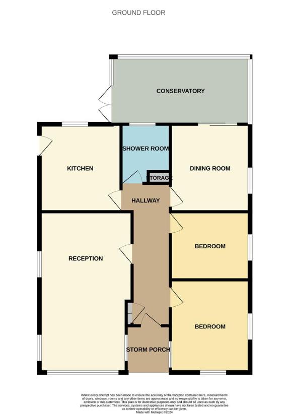 3 bedroom bungalow for sale - floorplan