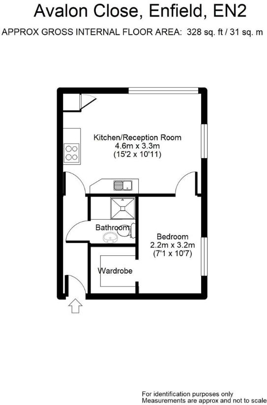 1 bedroom flat for sale - floorplan