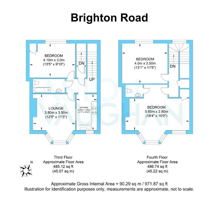 3 bedroom flat for sale - floorplan