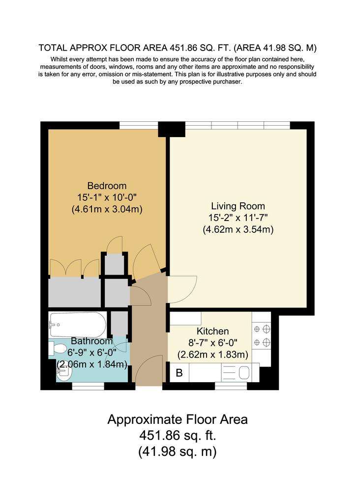 1 bedroom flat for sale - floorplan