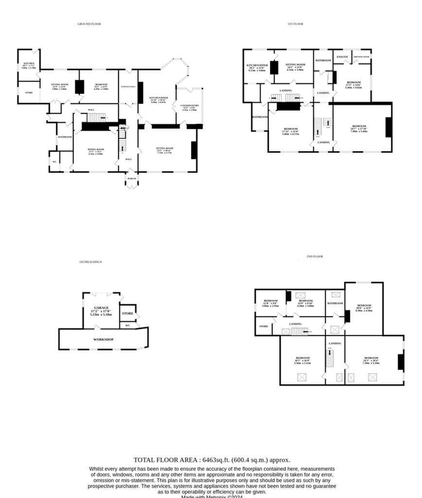 9 bedroom detached house for sale - floorplan