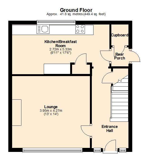 3 bedroom semi-detached house for sale - floorplan