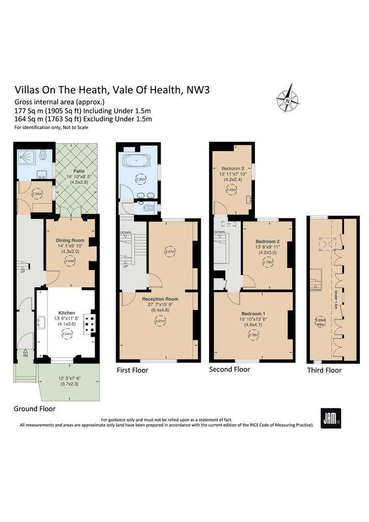 3 bedroom terraced house for sale - floorplan