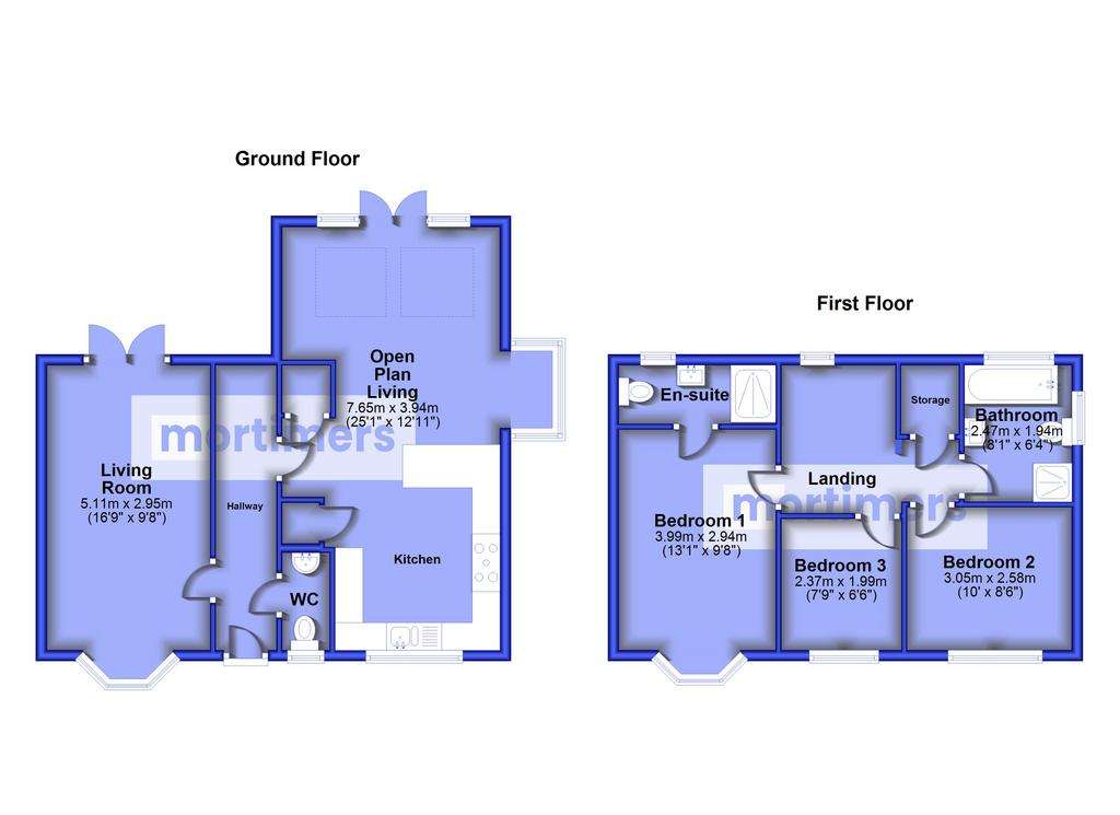 3 bedroom detached house for sale - floorplan