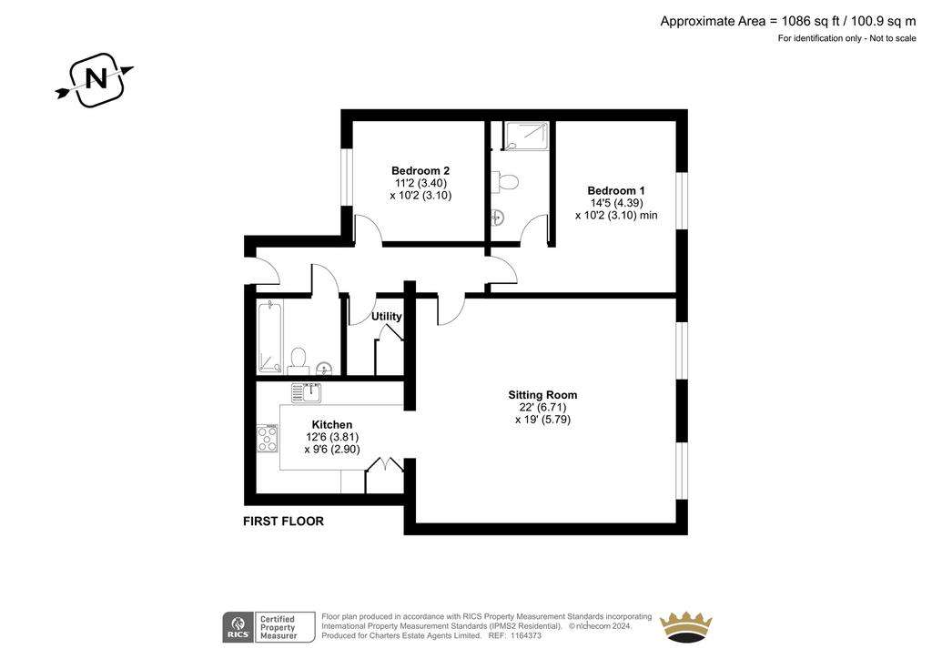 2 bedroom flat for sale - floorplan