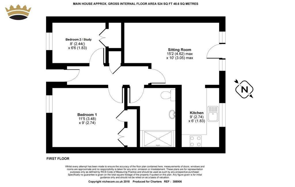 2 bedroom flat for sale - floorplan