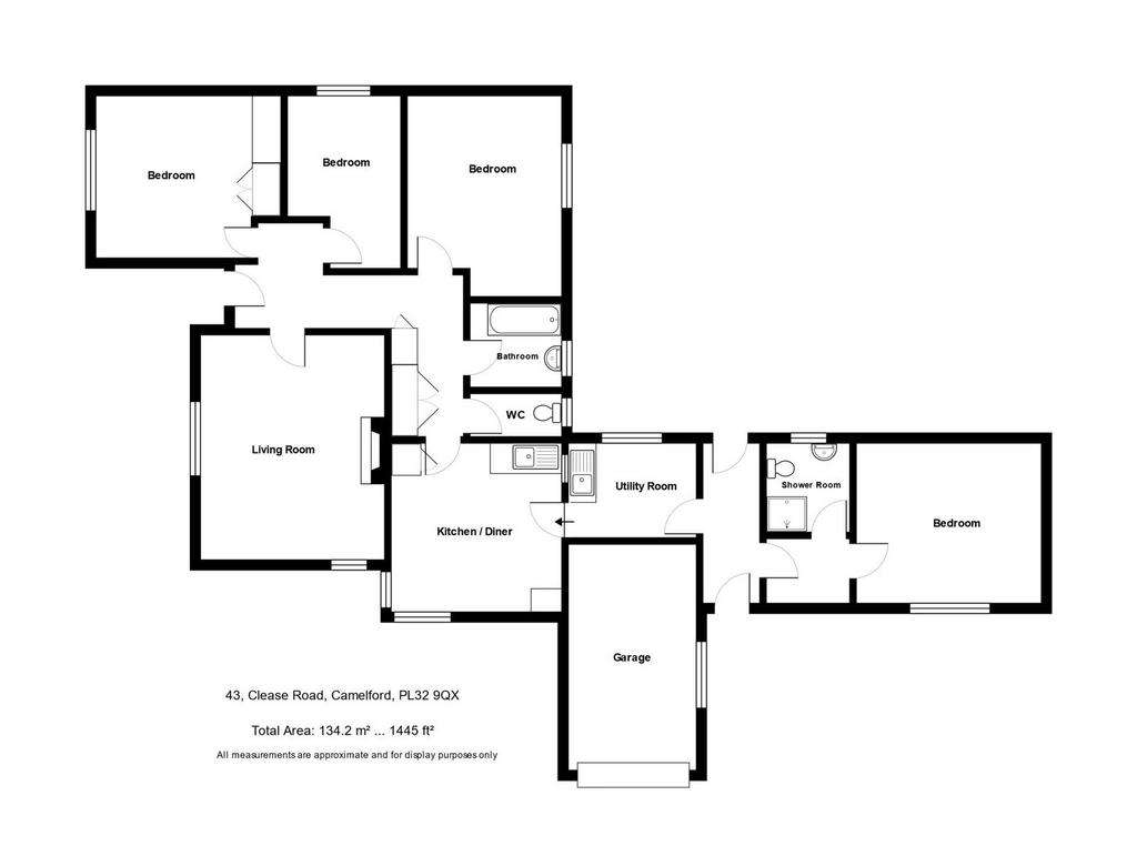 4 bedroom detached bungalow for sale - floorplan