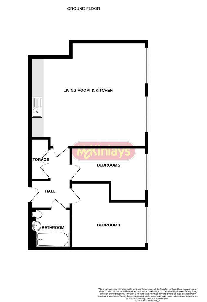 2 bedroom flat to rent - floorplan