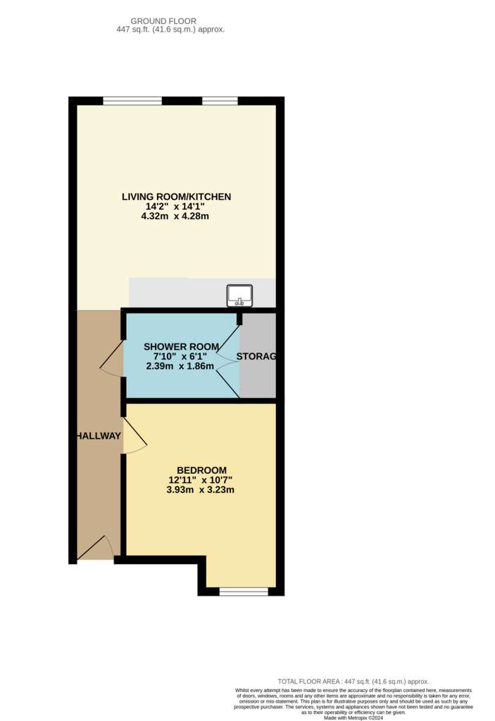 1 bedroom flat for sale - floorplan