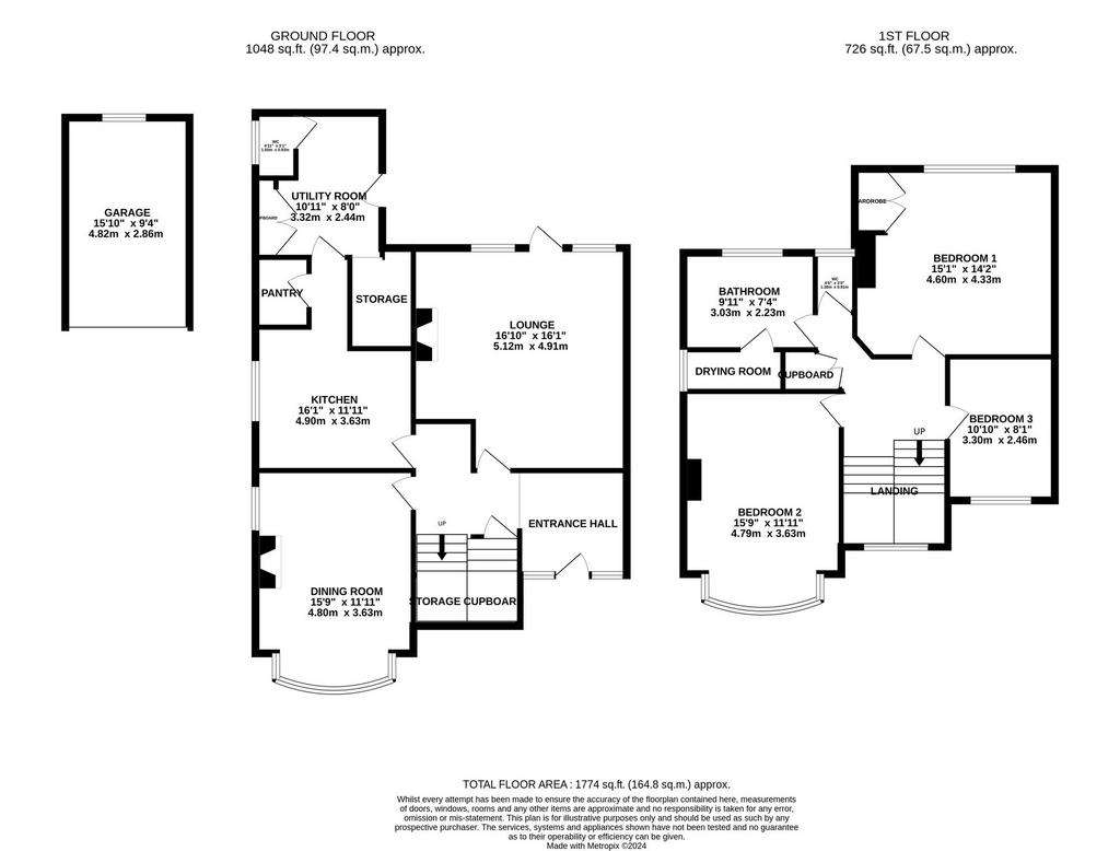 3 bedroom semi-detached house for sale - floorplan