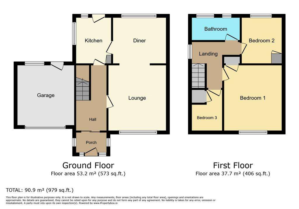 3 bedroom semi-detached house for sale - floorplan