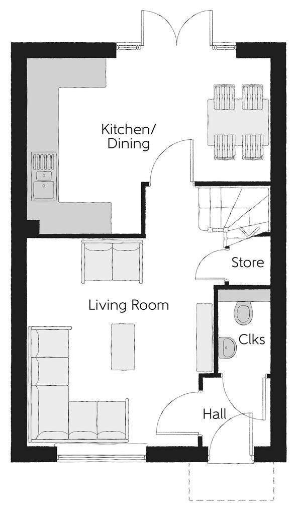 3 bedroom end of terrace house for sale - floorplan