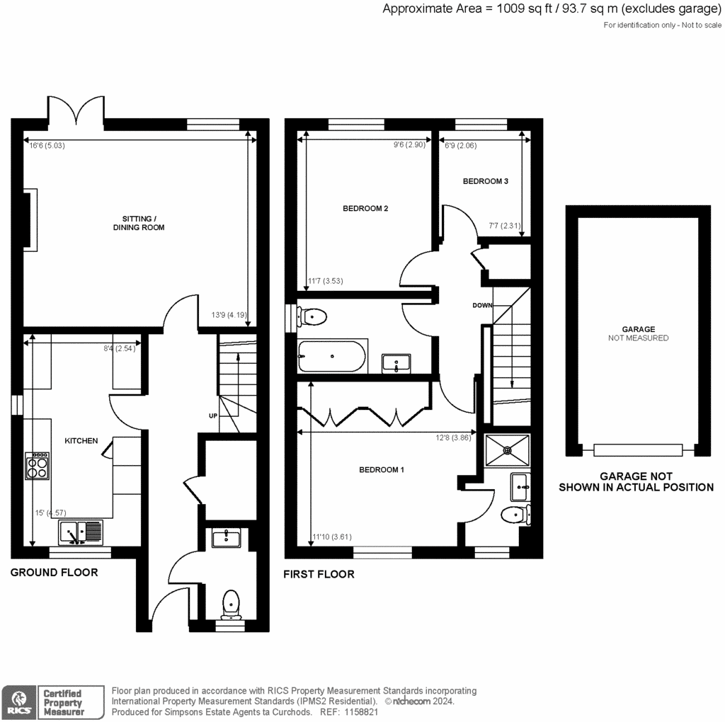 3 bedroom semi-detached house for sale - floorplan