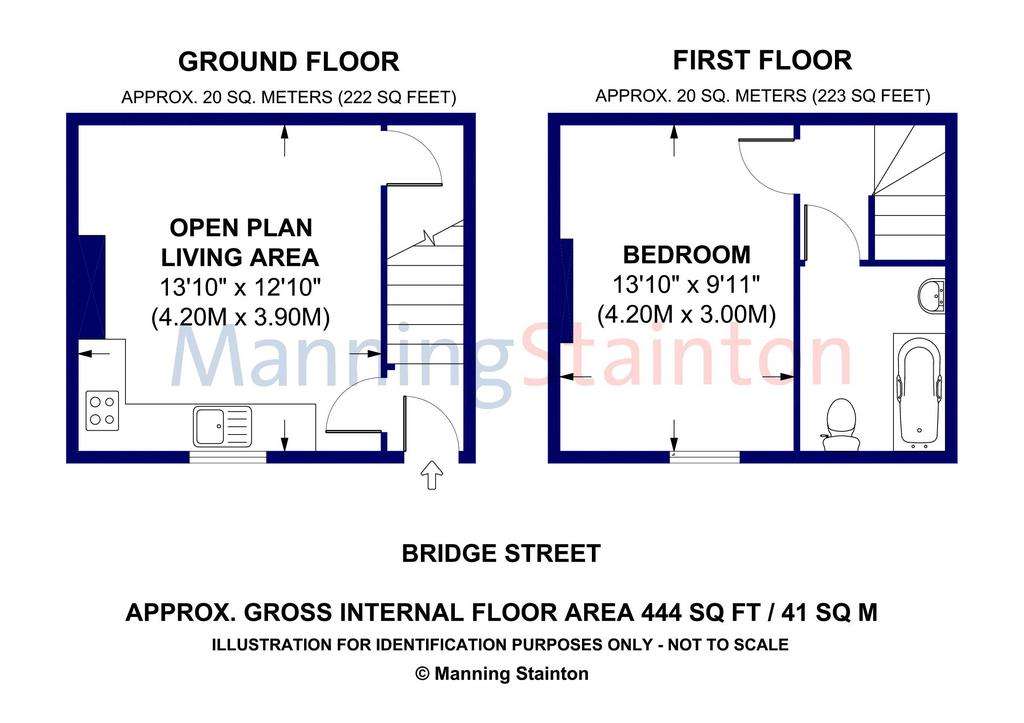 1 bedroom terraced house for sale - floorplan