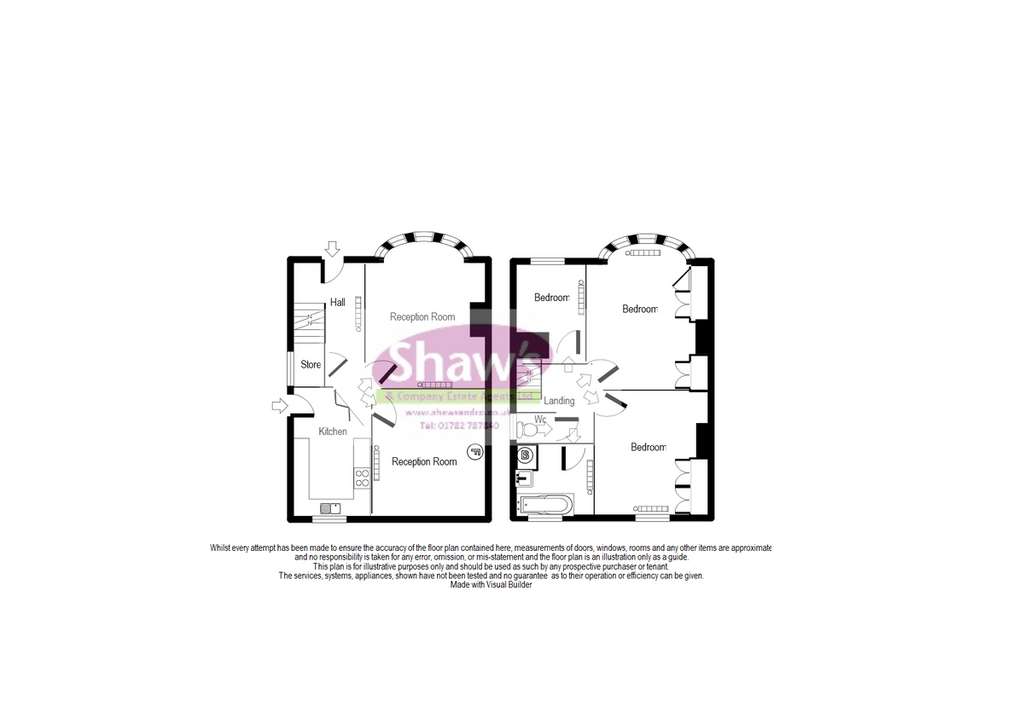 3 bedroom semi-detached house for sale - floorplan