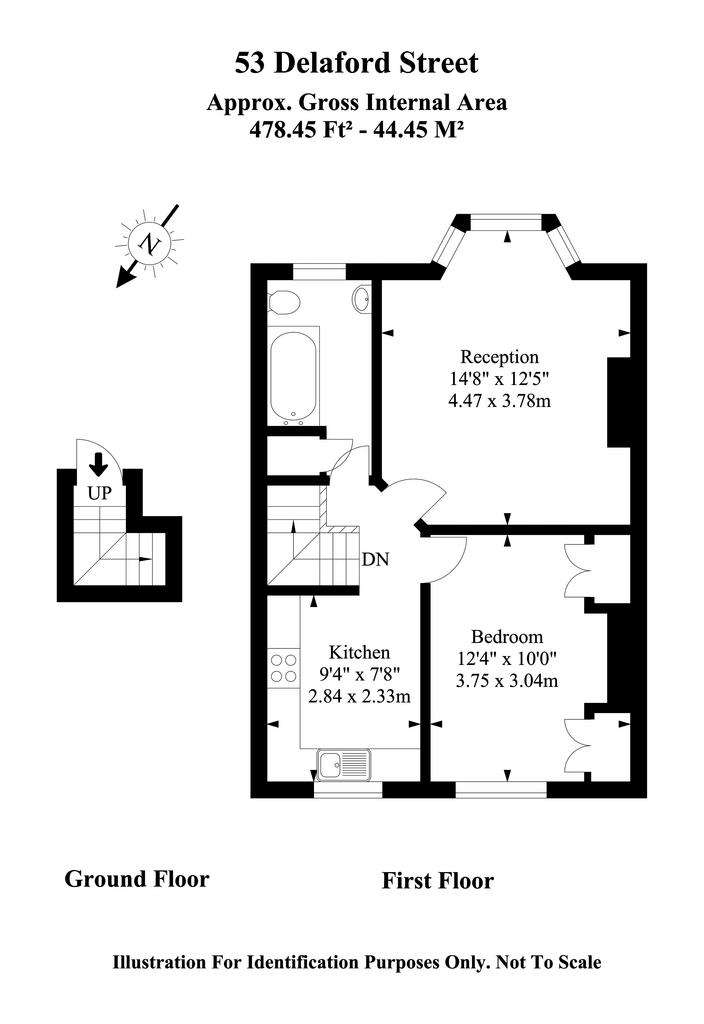 1 bedroom flat to rent - floorplan