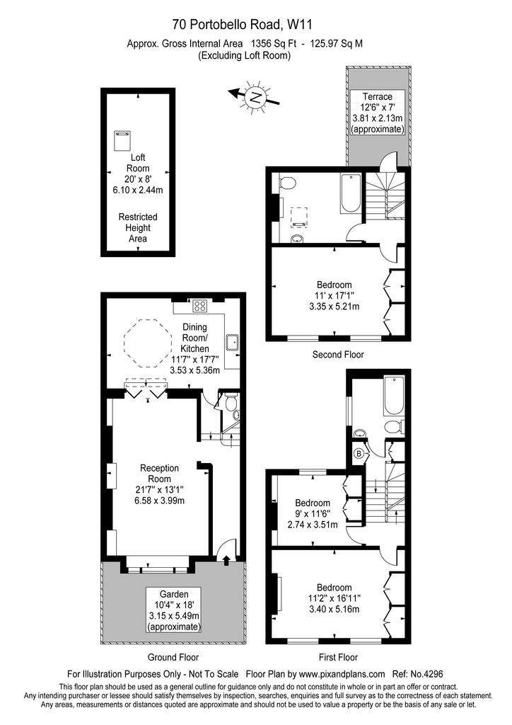 3 bedroom terraced house to rent - floorplan