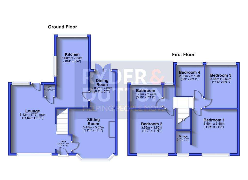 4 bedroom semi-detached house for sale - floorplan