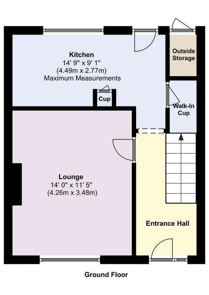 3 bedroom terraced house for sale - floorplan