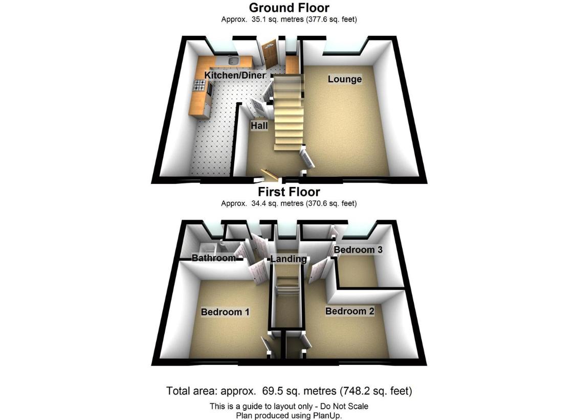 3 bedroom property for sale - floorplan