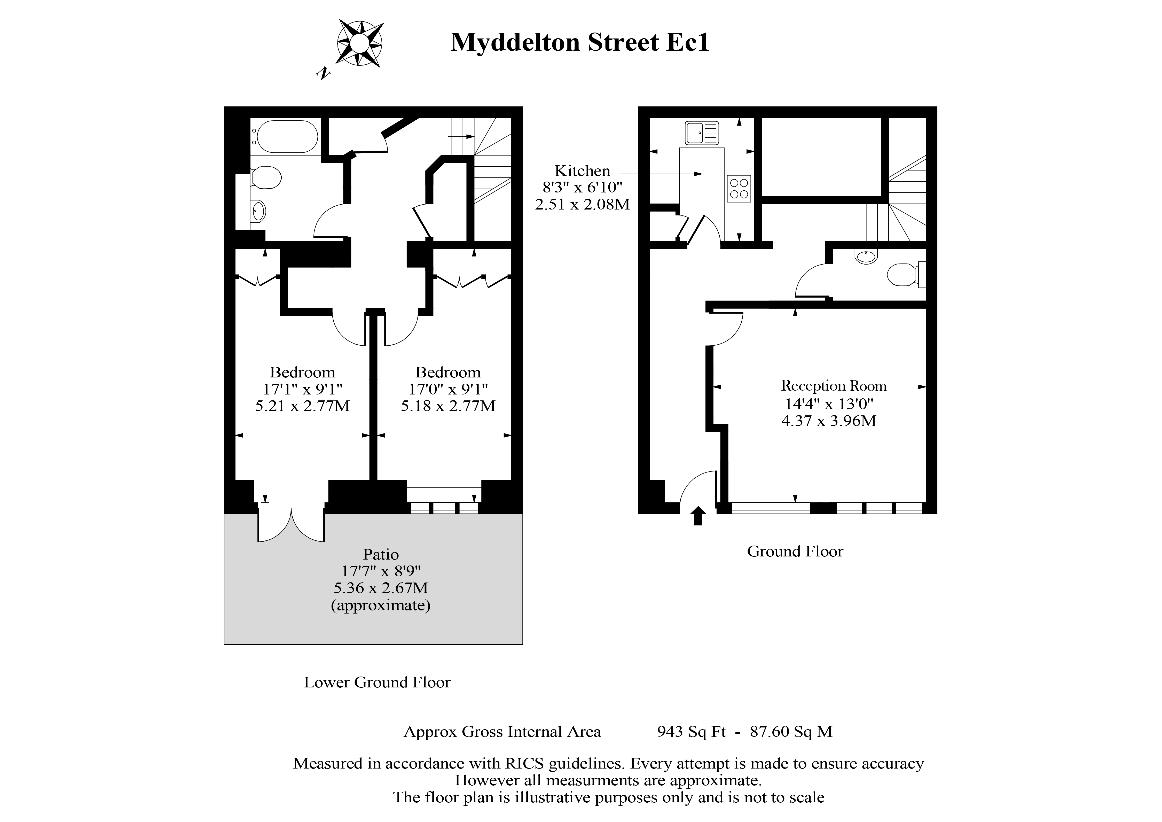 2 bedroom flat for sale - floorplan