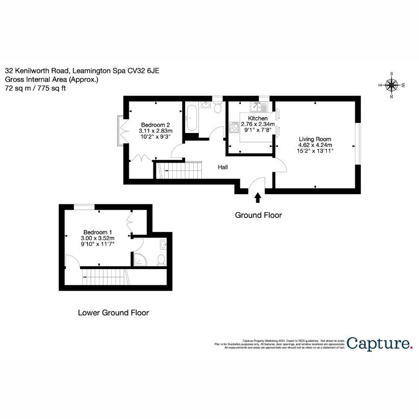 2 bedroom flat for sale - floorplan