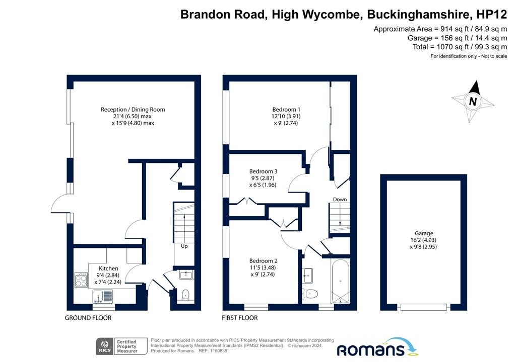 3 bedroom property for sale - floorplan