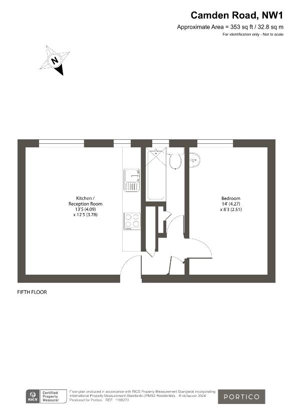 1 bedroom flat for sale - floorplan