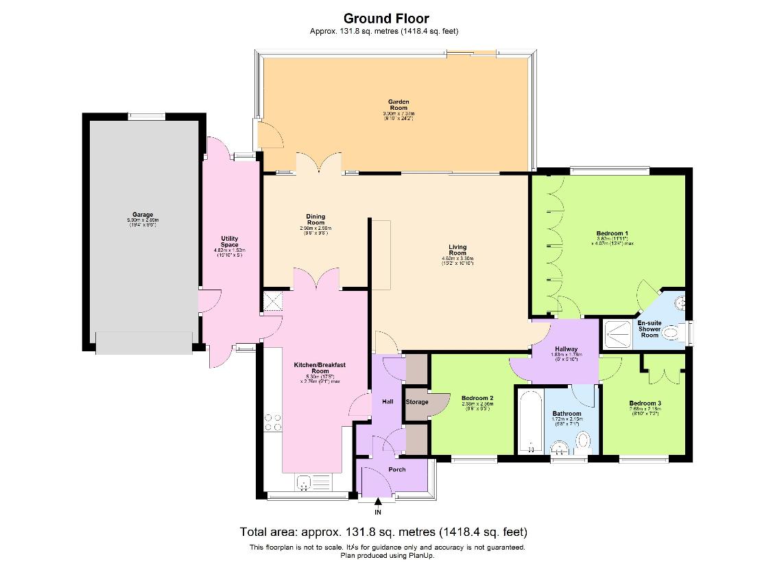 3 bedroom bungalow for sale - floorplan