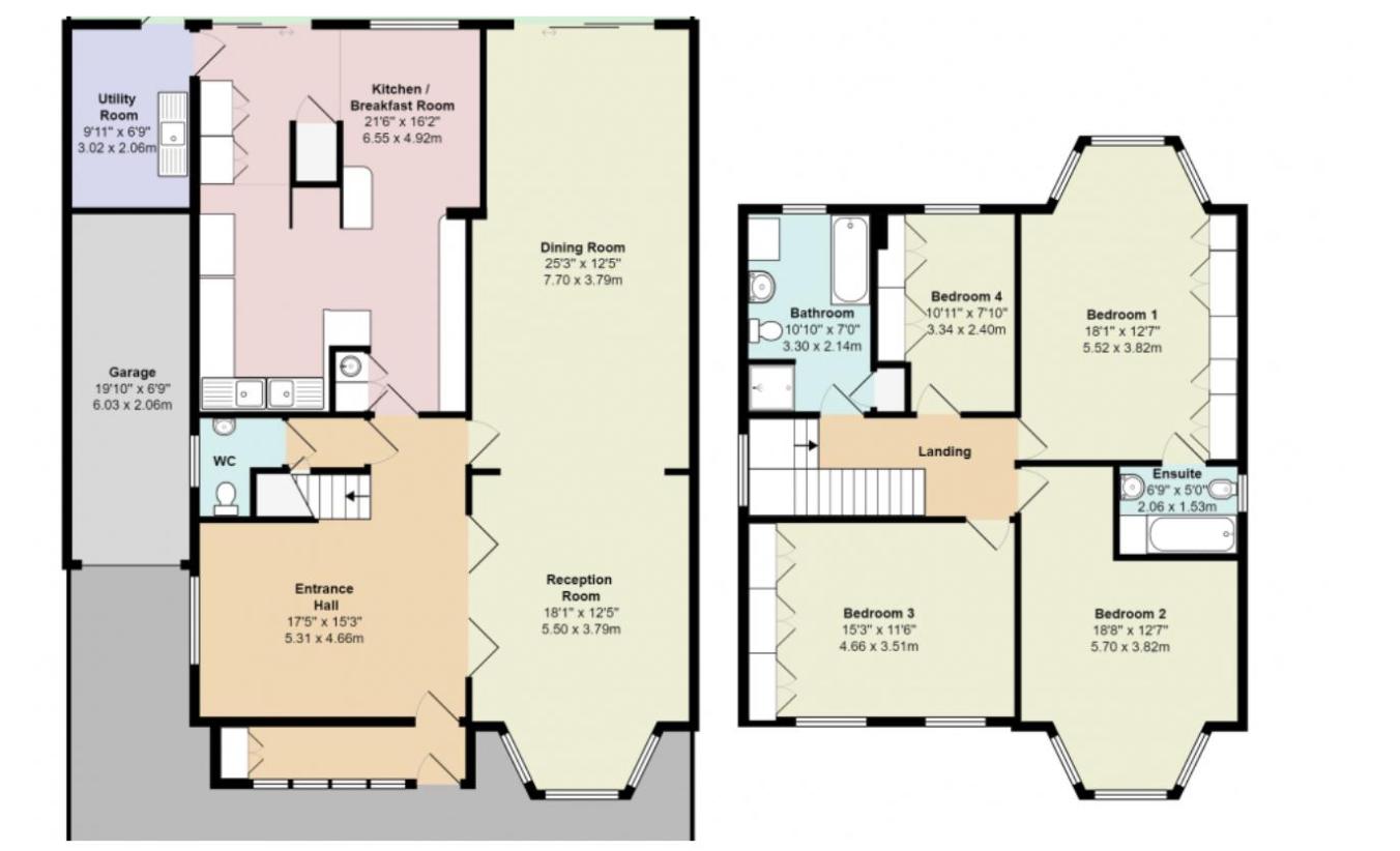 4 bedroom detached house for sale - floorplan