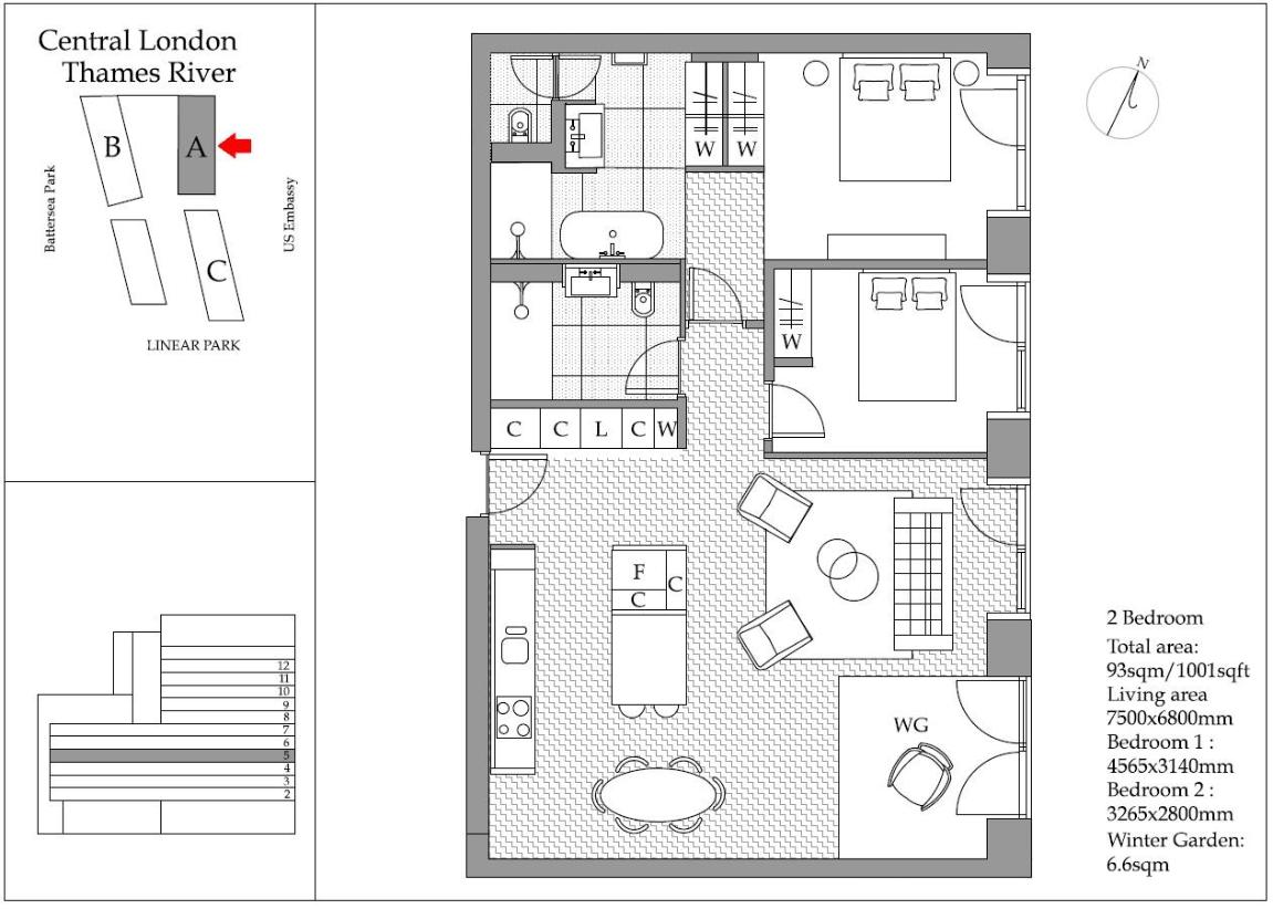 2 bedroom flat for sale - floorplan