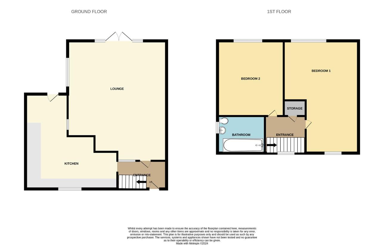 2 bedroom semi-detached house for sale - floorplan