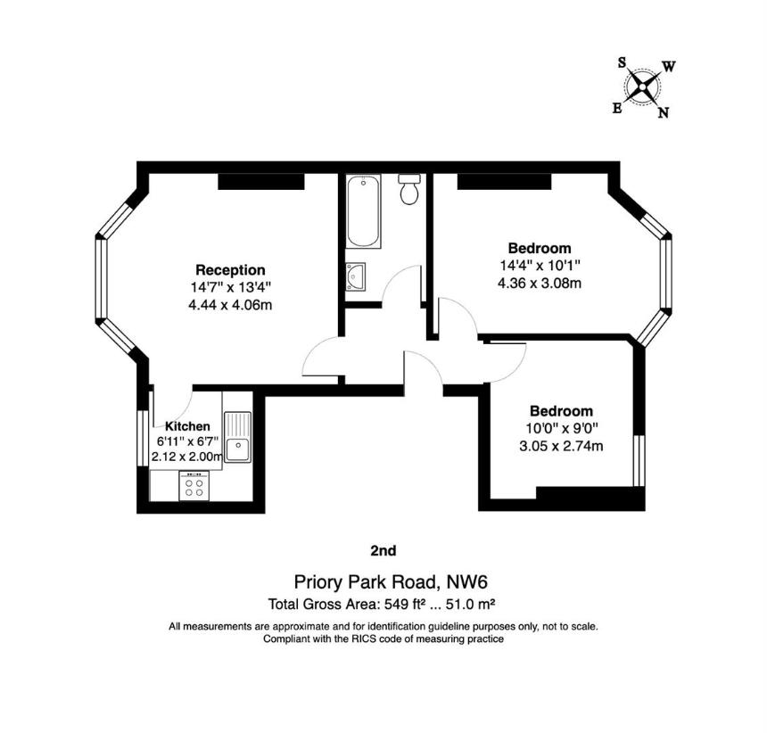 2 bedroom flat for sale - floorplan