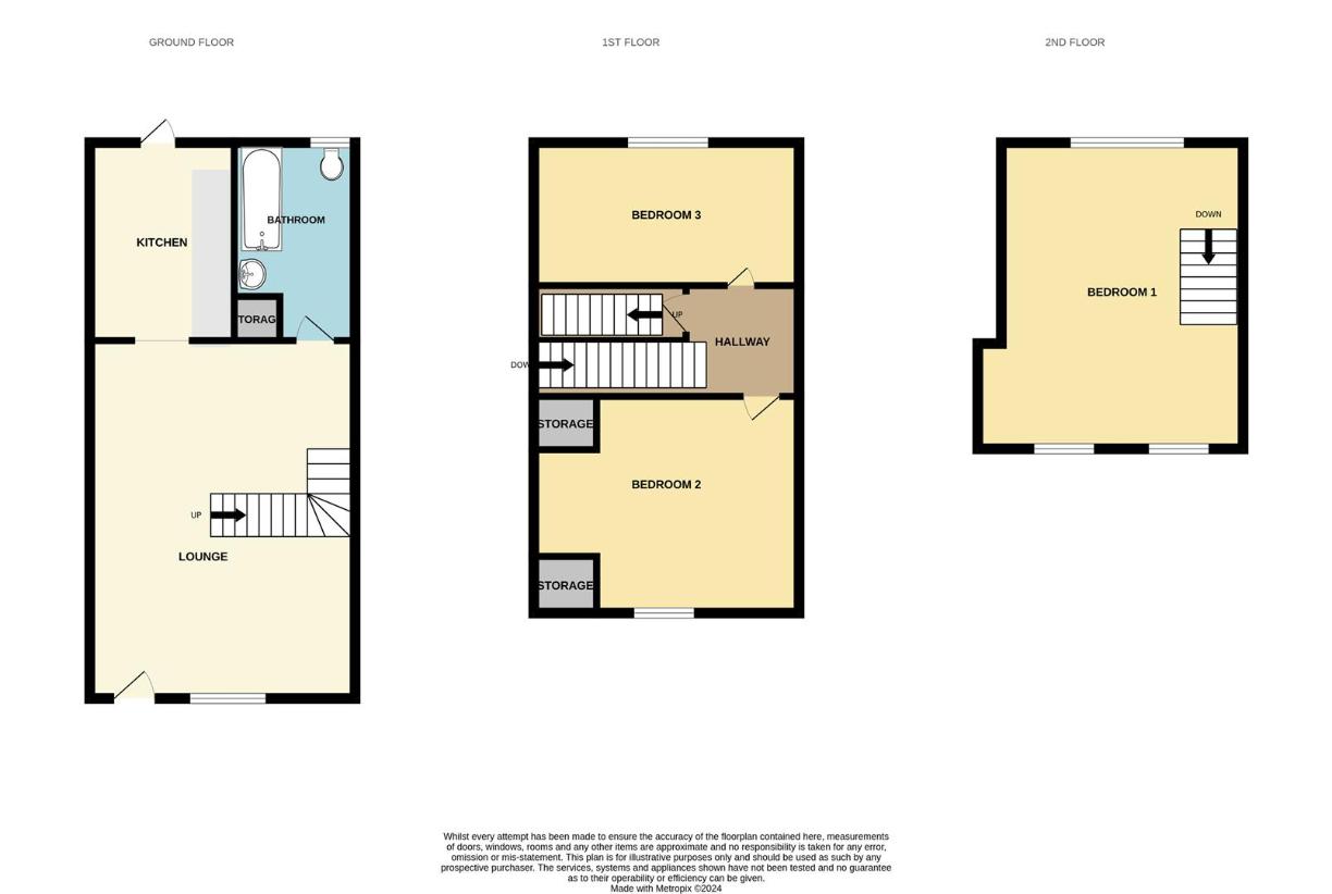 3 bedroom end of terrace house for sale - floorplan