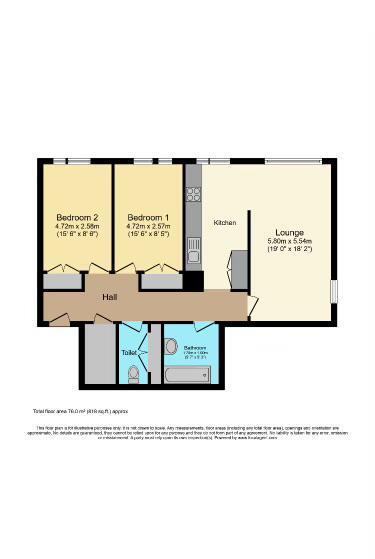 2 bedroom flat for sale - floorplan