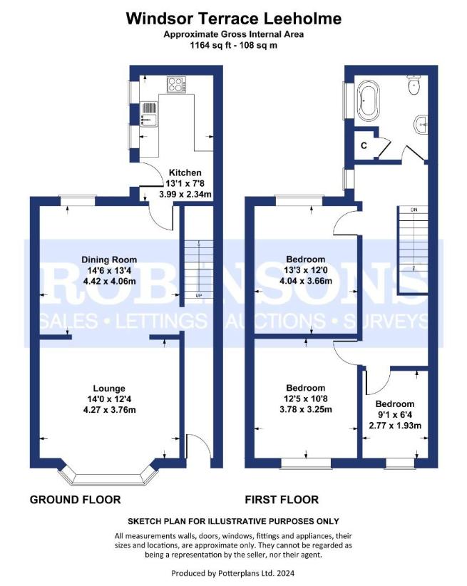 3 bedroom terraced house for sale - floorplan