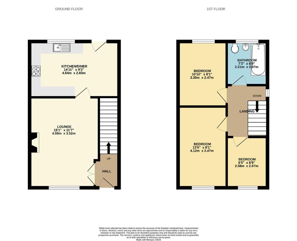 3 bedroom semi-detached house for sale - floorplan