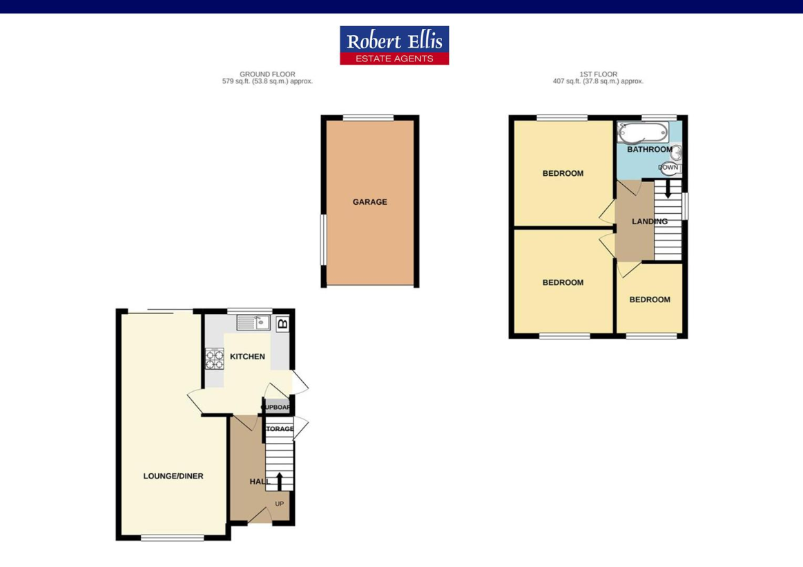 3 bedroom semi-detached house for sale - floorplan