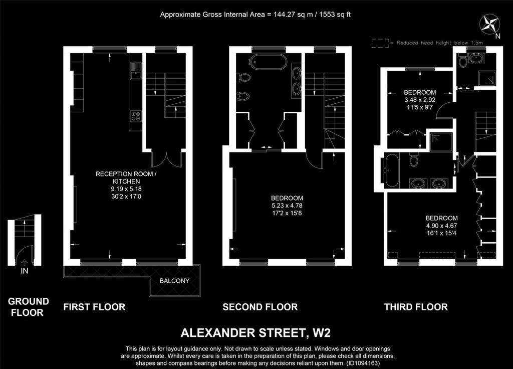 3 bedroom maisonette to rent - floorplan