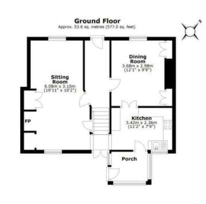 4 bedroom semi-detached house for sale - floorplan