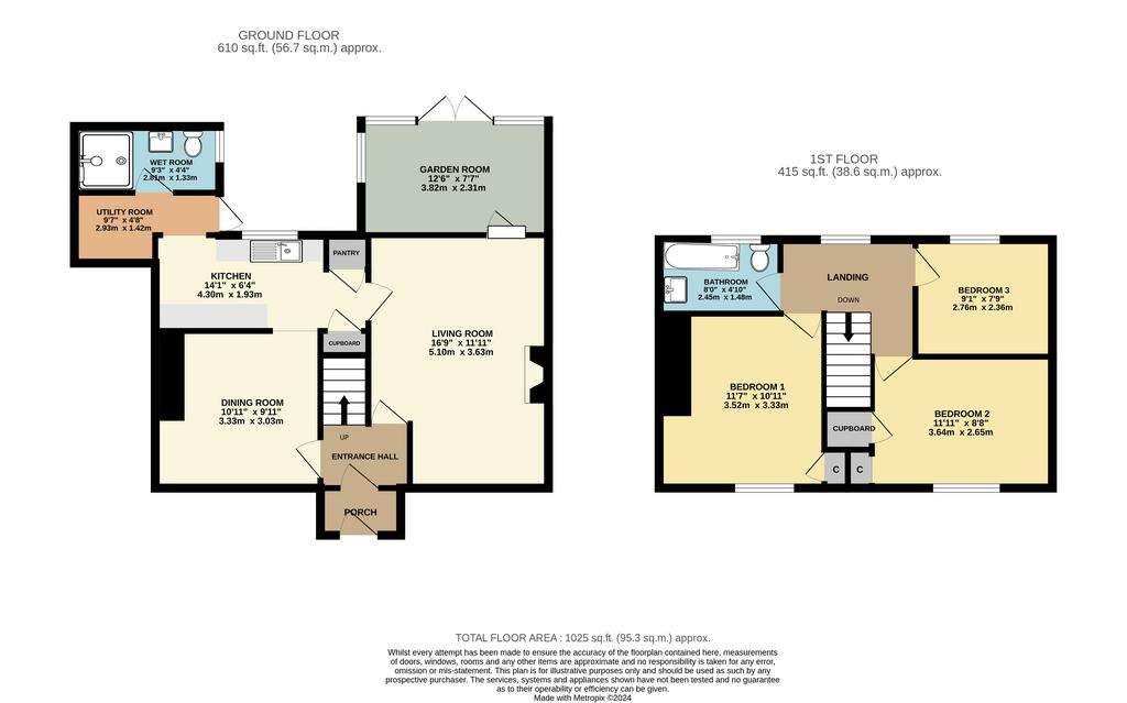 3 bedroom terraced house for sale - floorplan