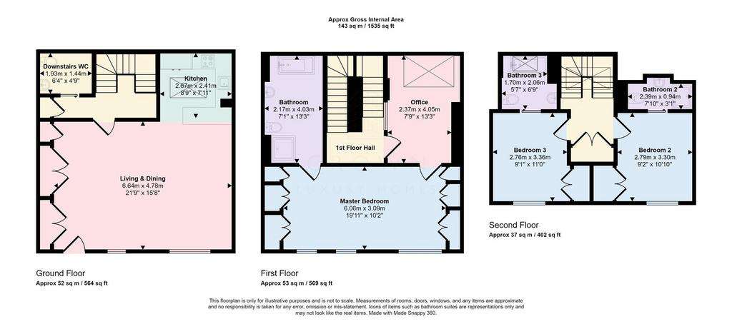 3 bedroom duplex apartment to rent - floorplan