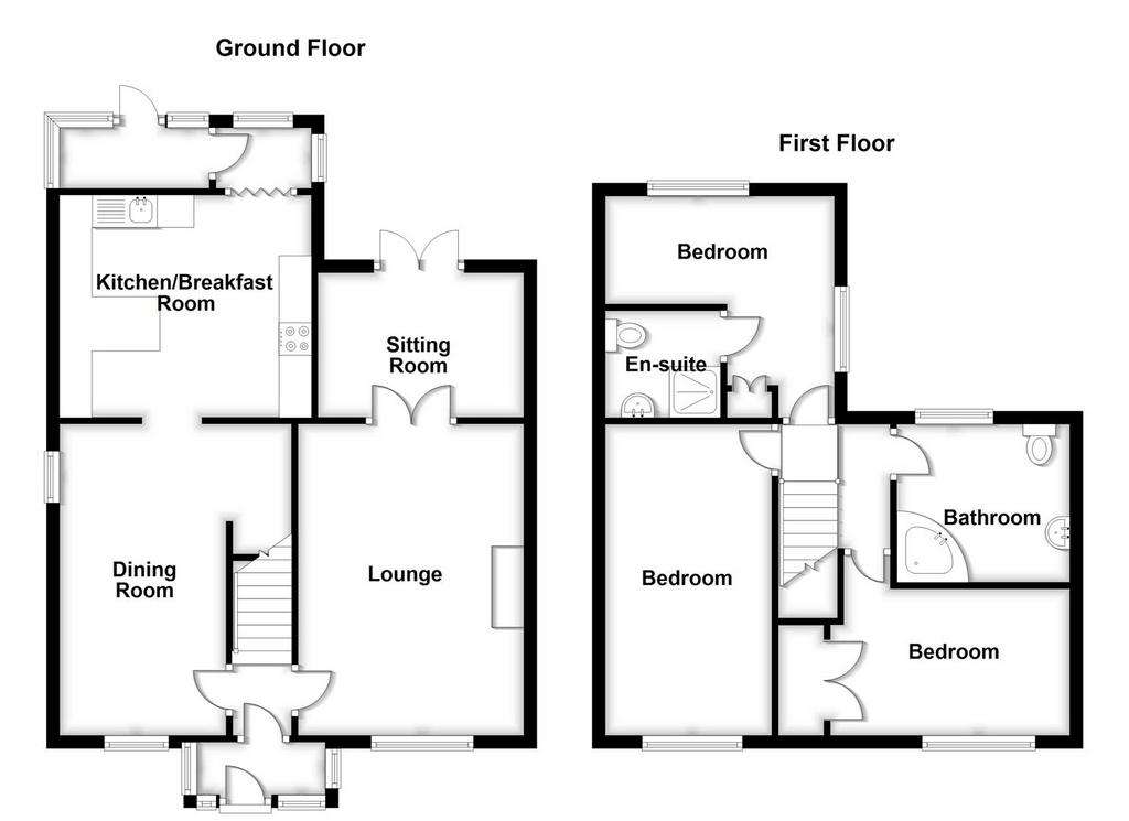 3 bedroom semi-detached house for sale - floorplan